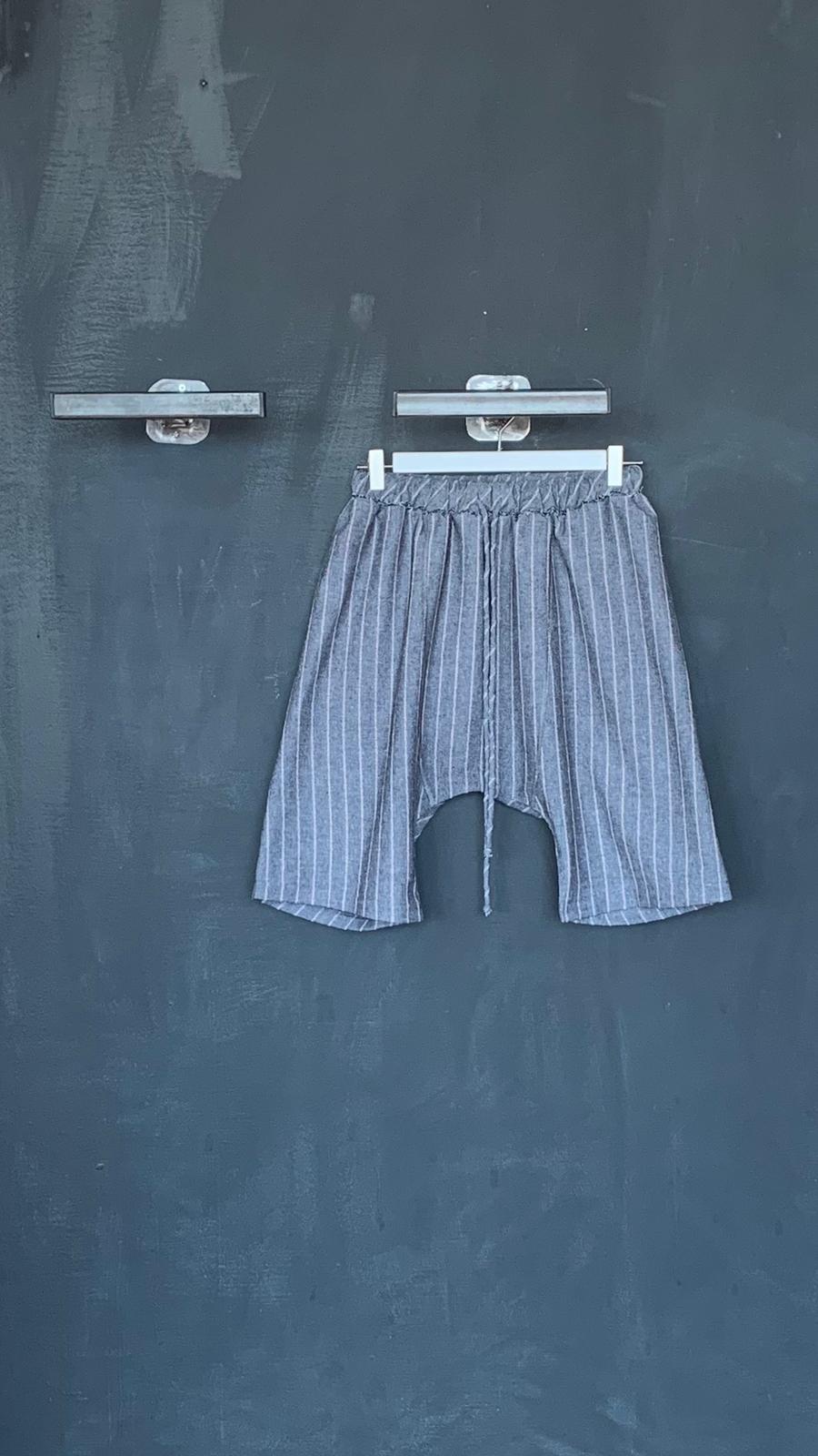 Striped Drawstring Sarouel Shorts M/L