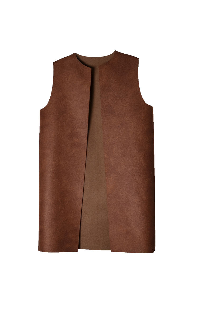 Short Leather Vest